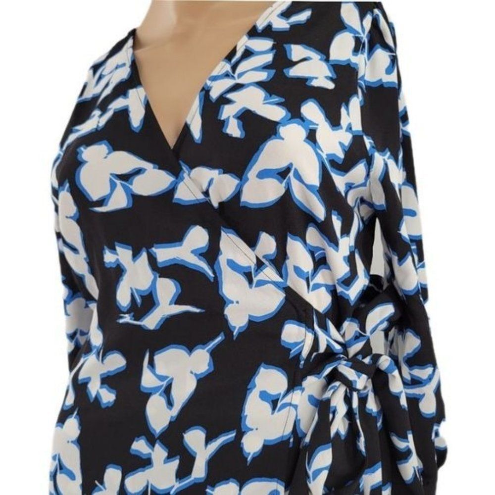 Halogen Surplice V-neck Long Sleeves Midi Dress XSP. - Picture 3 of 9